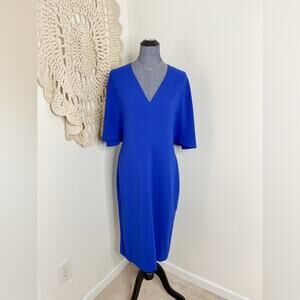 Ralph Lauren Collection Royal Blue Sheath Dress Size 14